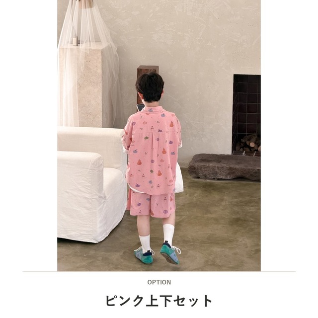 【兄妹服】スイートパンプキン柄セットアップ/ワンピース - 3
