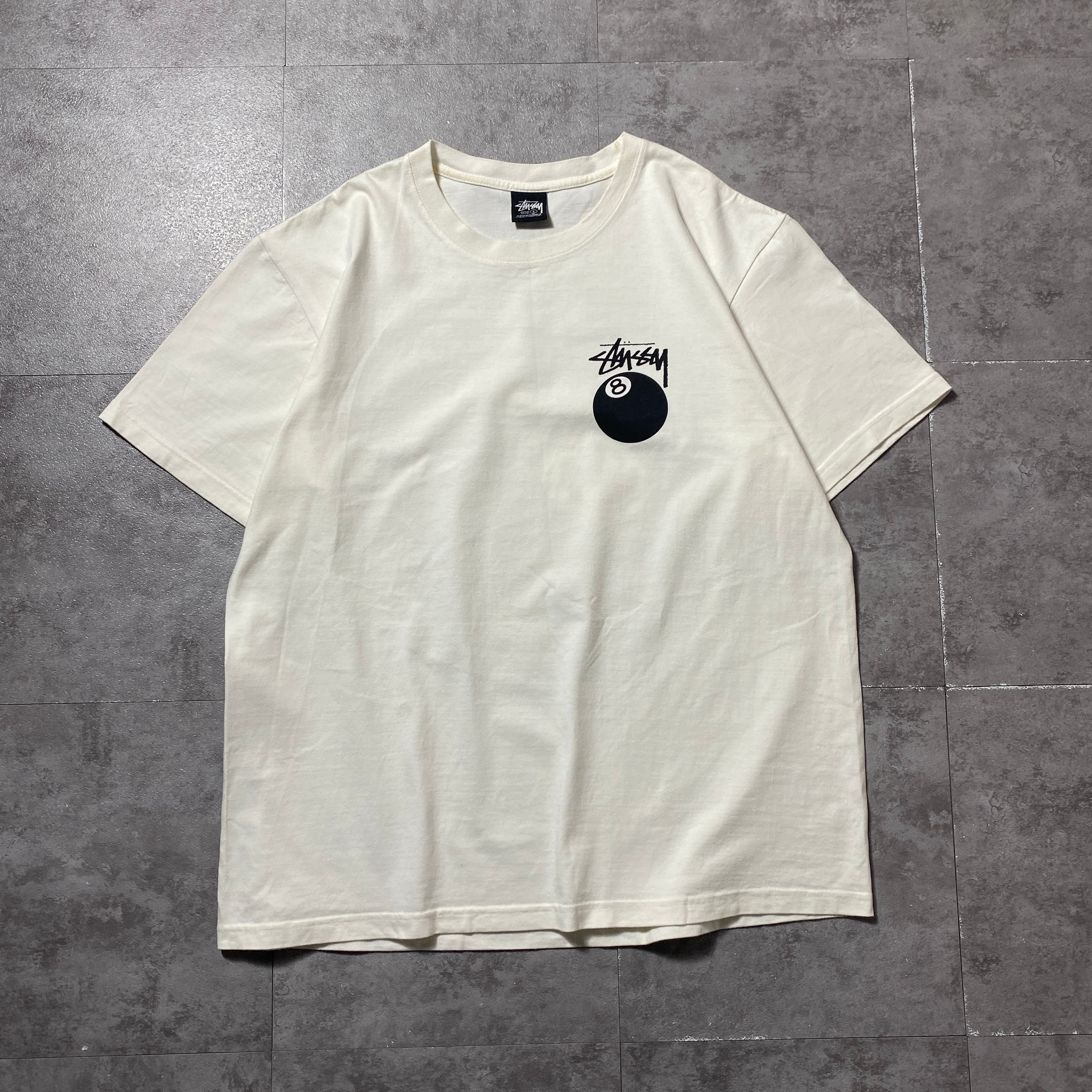 stussy ステューシー 8ボール バックプリント ホワイト 白 Tシャツ