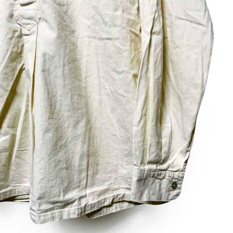 Grandpa　ブルガリア軍　JAPAN　50's　shirts　グランパシャツ　ReOrg　Bulgaria　オフホワイト　white　スリーピングシャツ