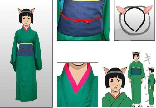 K2959 銀魂 かぶき町の住人 キャサリン 風 コスプレ衣装 cosplay