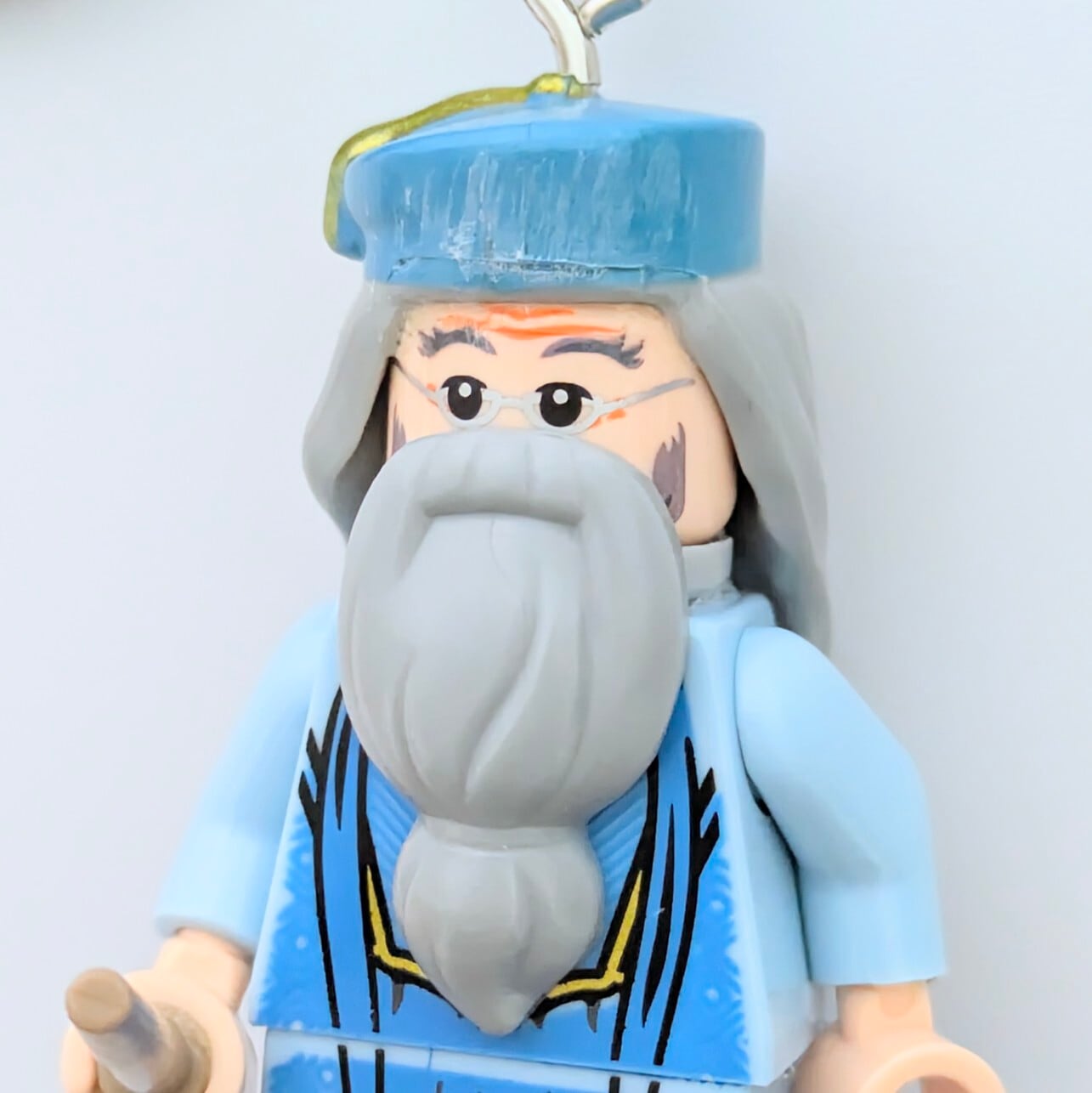 ♧★ブロックフィギュアキーホルダー★【 Harry Potter / ハリー ポッター 】アルバス・ダンブルドア / ホグワーツ魔法魔術学校長 〚アメリカン雑貨 アメトイ〛