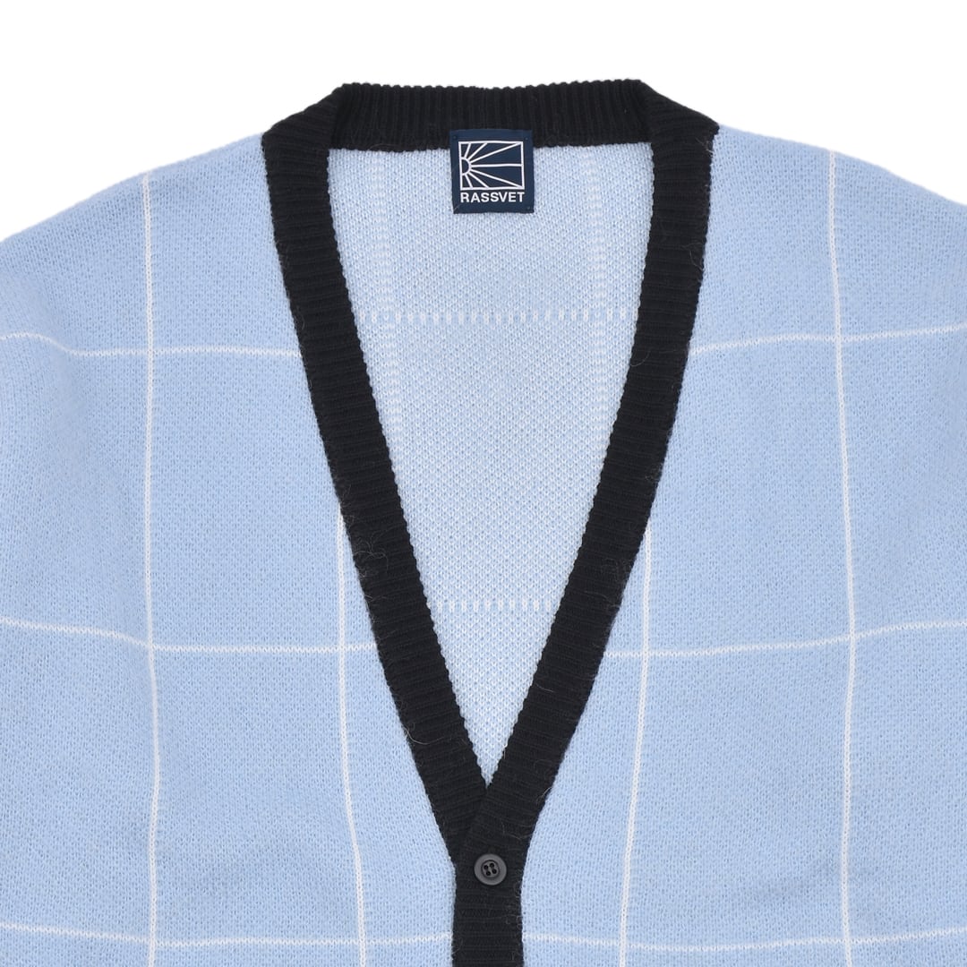 RASSVET】MEN RASSVET CARDIGAN KNIT(BLUE) | AYIN