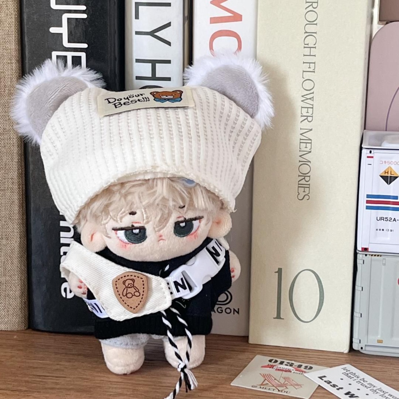 10cm 着せ替え ぬいぐるみ服 ぬい服 くま耳 帽子付き パーカー ぬい活 