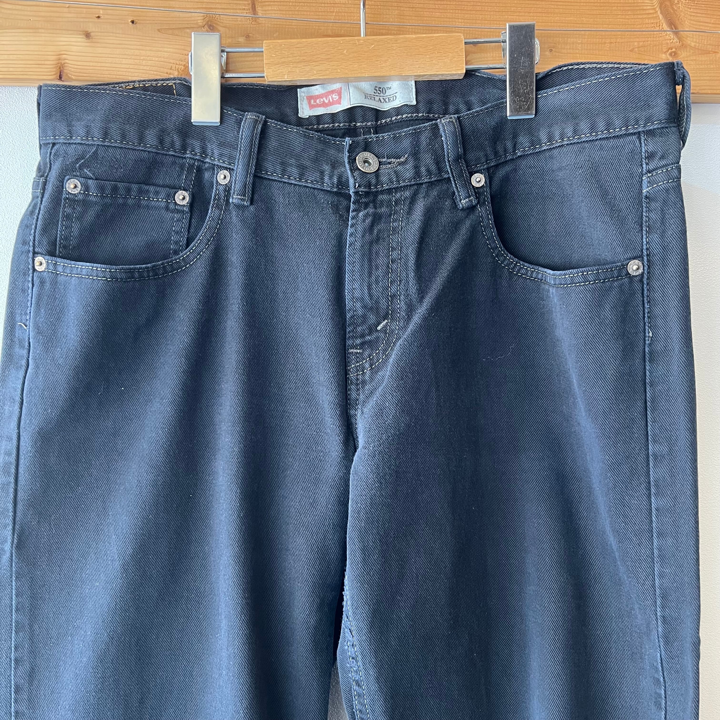 Levi's 550 ブラックデニムパンツ 34×28 ビンテージ HUSKY Levi's550