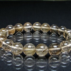 ルチルクォーツ ブレスレット 10mm プラチナルチル ブレス 一点物 111-55062