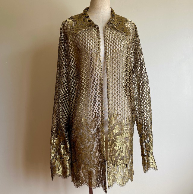 Gold Lace Blouse