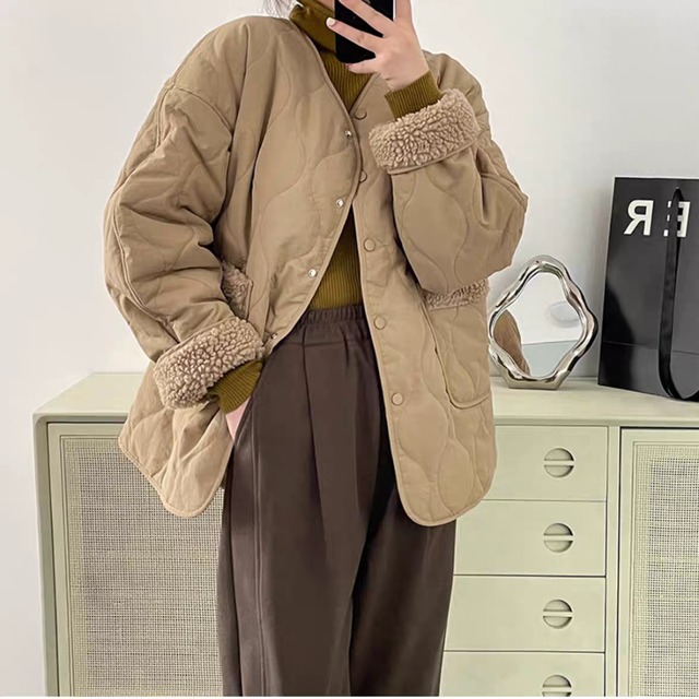 キルティングボアジャケット　0290