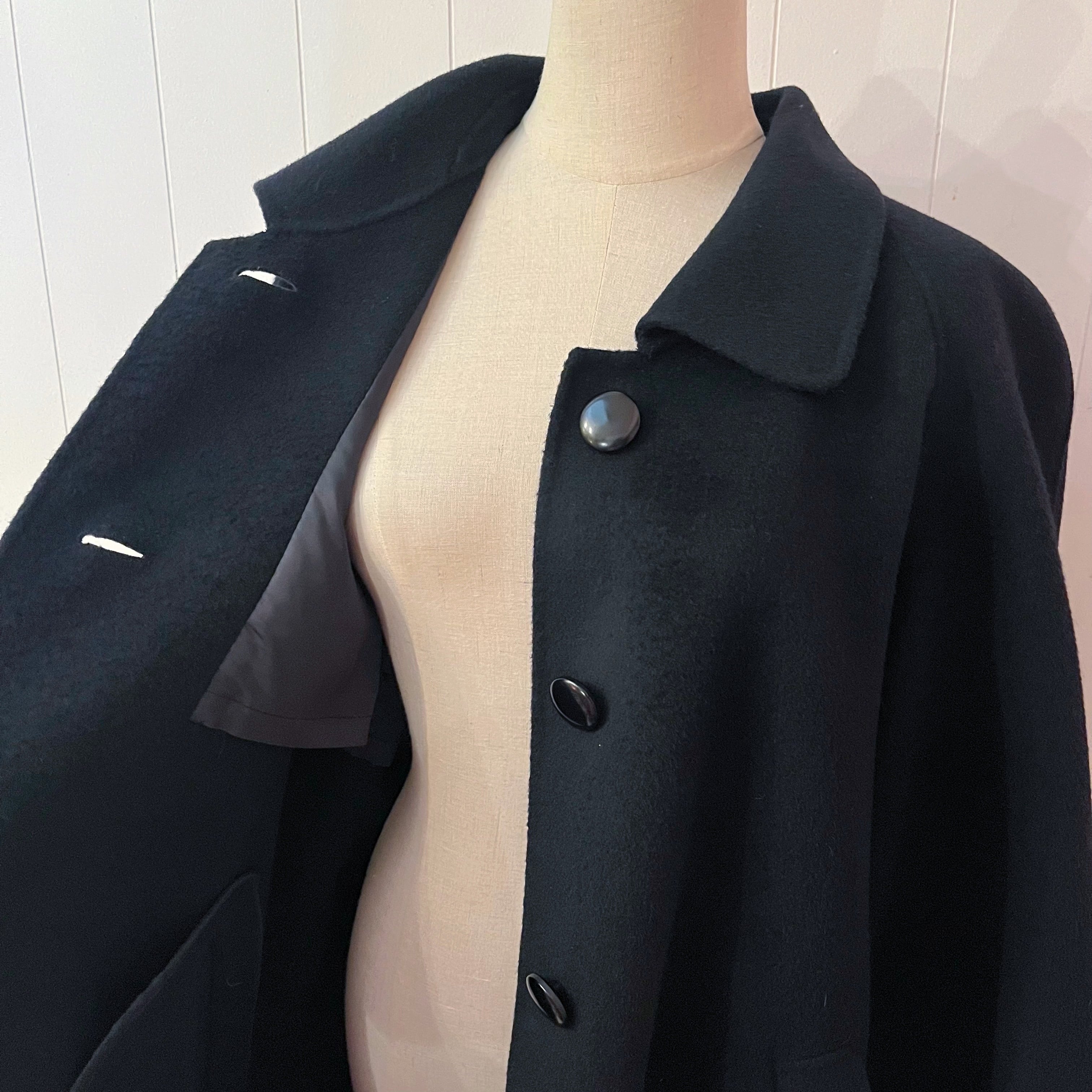 black lambs wool coat