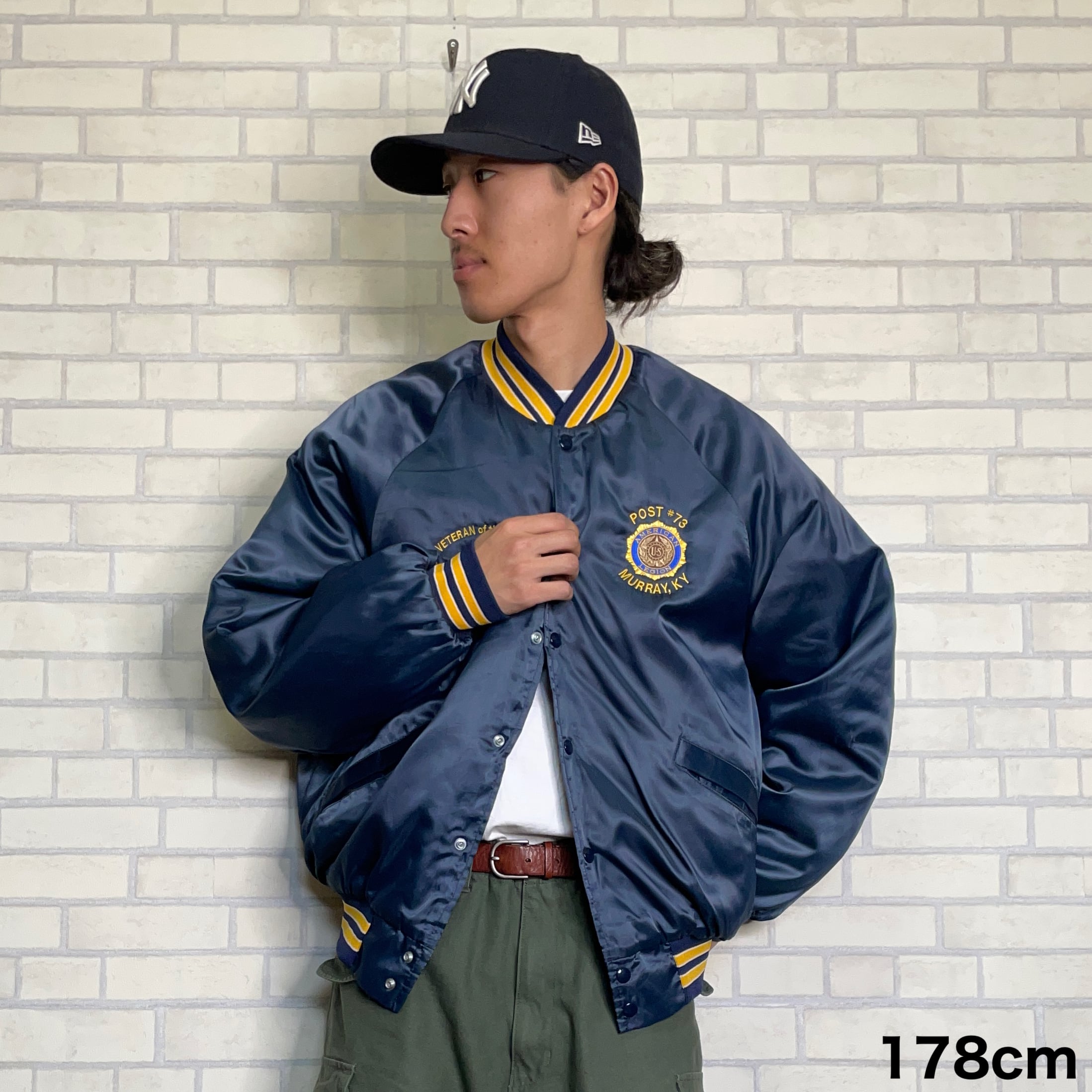 Made in USA 】King Louie ナイロンスタジャン XL ラグランスリーブ 