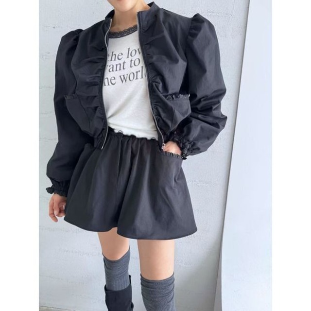 【Set-up】Gather Jacket & Mini Skirt 237080