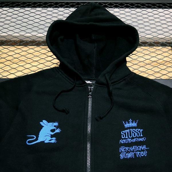 NEIGHBORHOOD x STUSSY WORLD ABLAZE.ZIP HOODED サイズXL