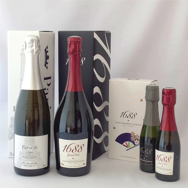 【おすすめ‼】お試しセット（1688 Grand Rosé 750㎖、Paris’16 750㎖、1688 Rosé＆Blanc 200㎖ペアセット）