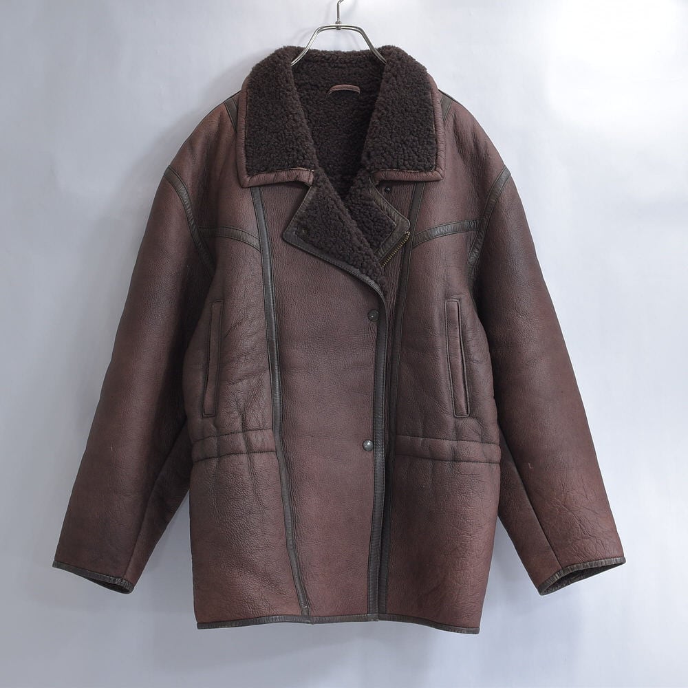 90s~ LEATHER WORKS ムートン コート 本革 レザージャケット 90s~ LEATHER WORKS ムートン コート 本革 レザージャケット