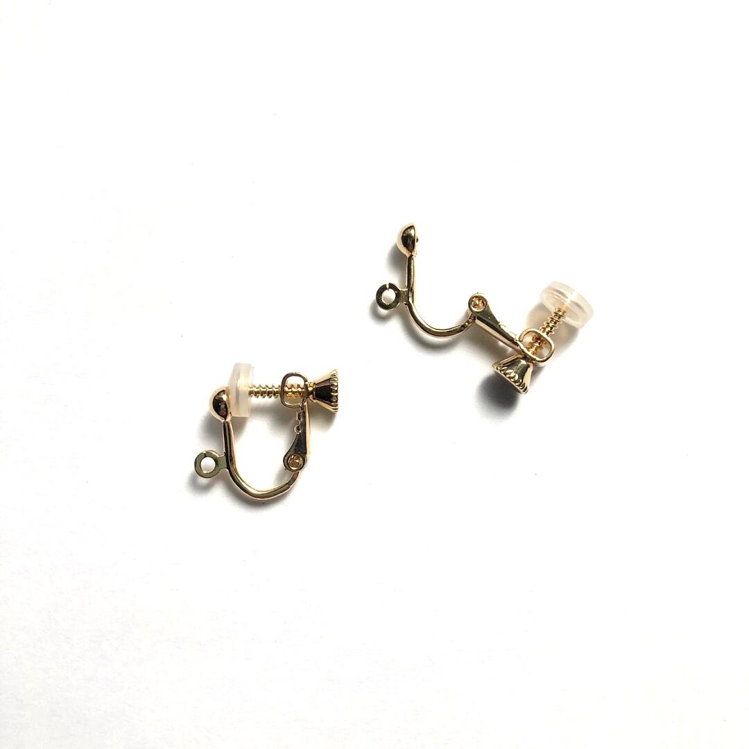 Chii レインボームーンストーンの香水瓶風ピアス（K14GF使用