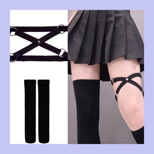 【お取り寄せ】クロスガーター＋ニーハイソックス(52cm) セット