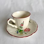 コーヒーカップ　KGリュネヴィル　カップソーサー　花柄　バラ　オールドストラスブール　12twev1-5
