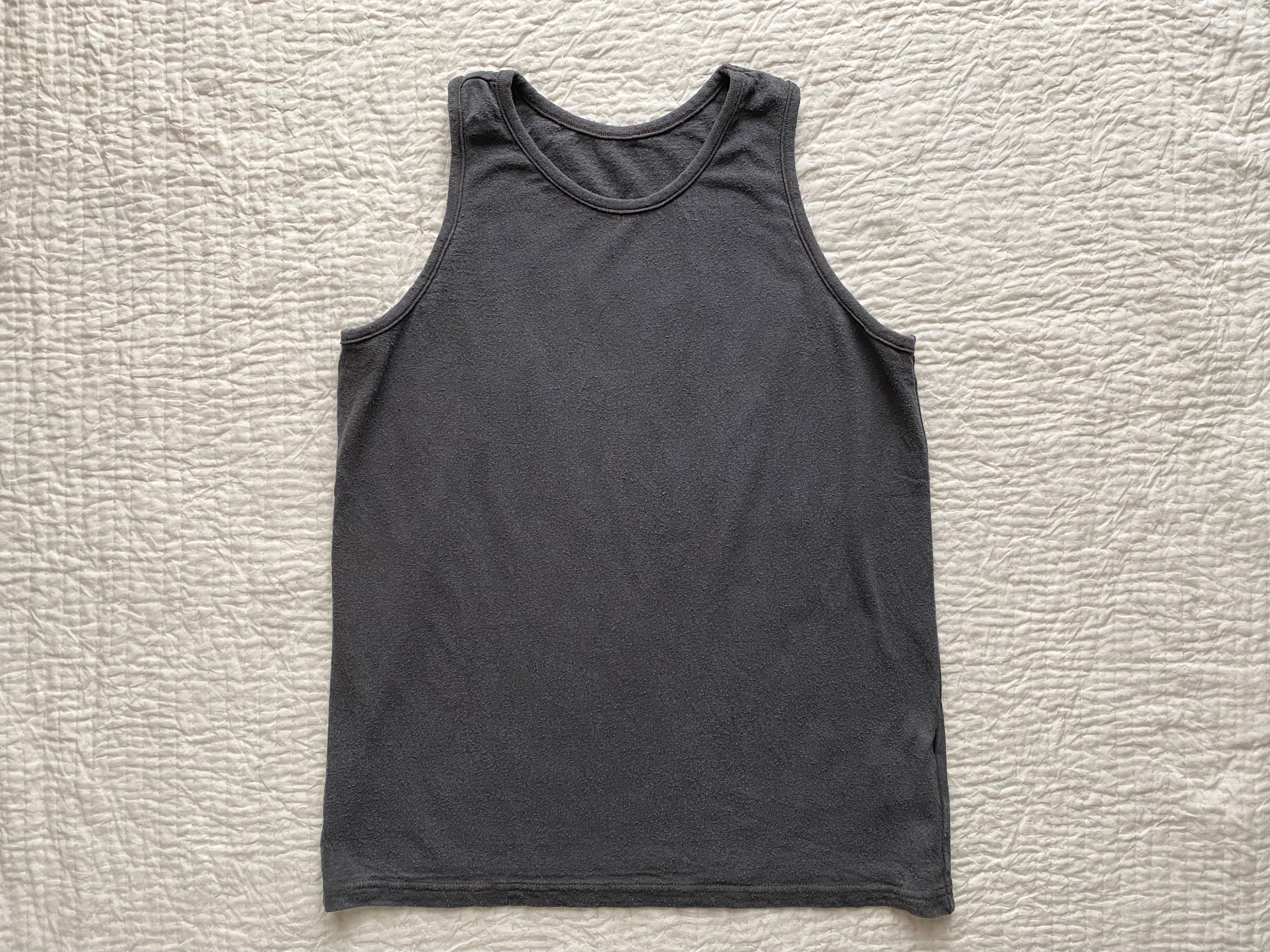 MITTAN 強撚絹紬糸タンクトップ 薄灰 T-46 ユニセックス | Herios