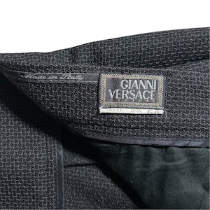 vintage GIANNI VERSACE COUTURE woven fabric wool slacks