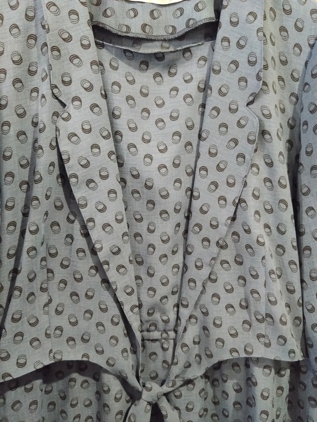 ジオメトリックポルカドットレトロワンピース/セットアップONEPIECEMADEINJAPANAntiqueVINTAGE日本製古着洋服