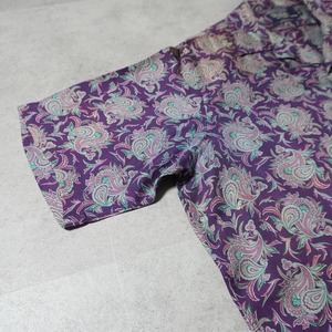 90s Polo by Ralph Lauren Silk open-collar shirt "made in USA"  Purple Paisley [L] 古着