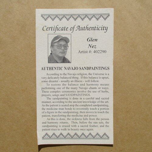 ナバホ族 サンドペインティング（フレーム付き）（Sand Painting