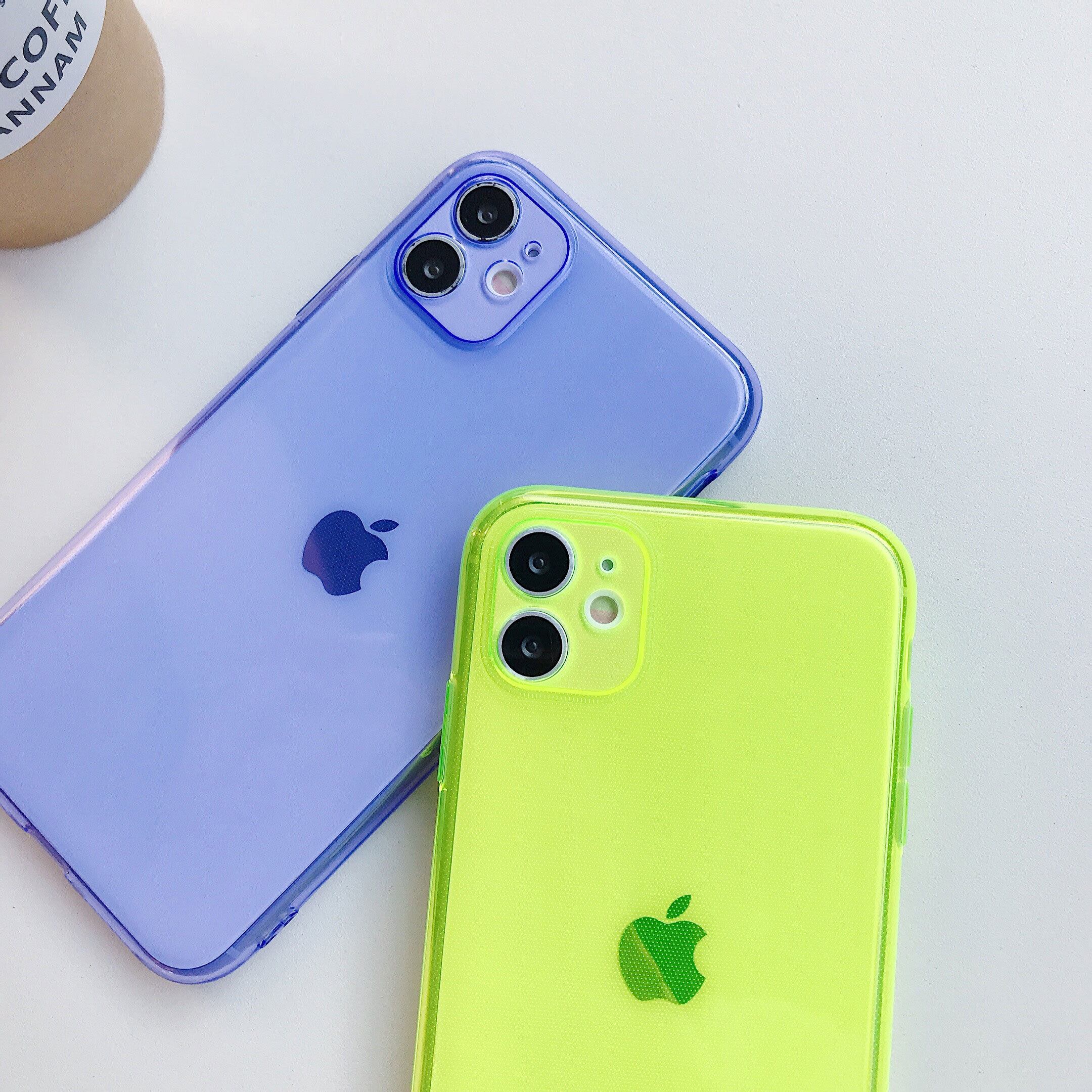 iphone12対応】 超薄型 キャンディ カラー バックカバー 耐衝撃 iphone