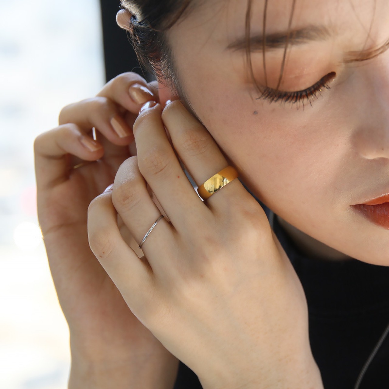 【ネコポス便】選べるリング シンプルリング 金属アレルギー 1865