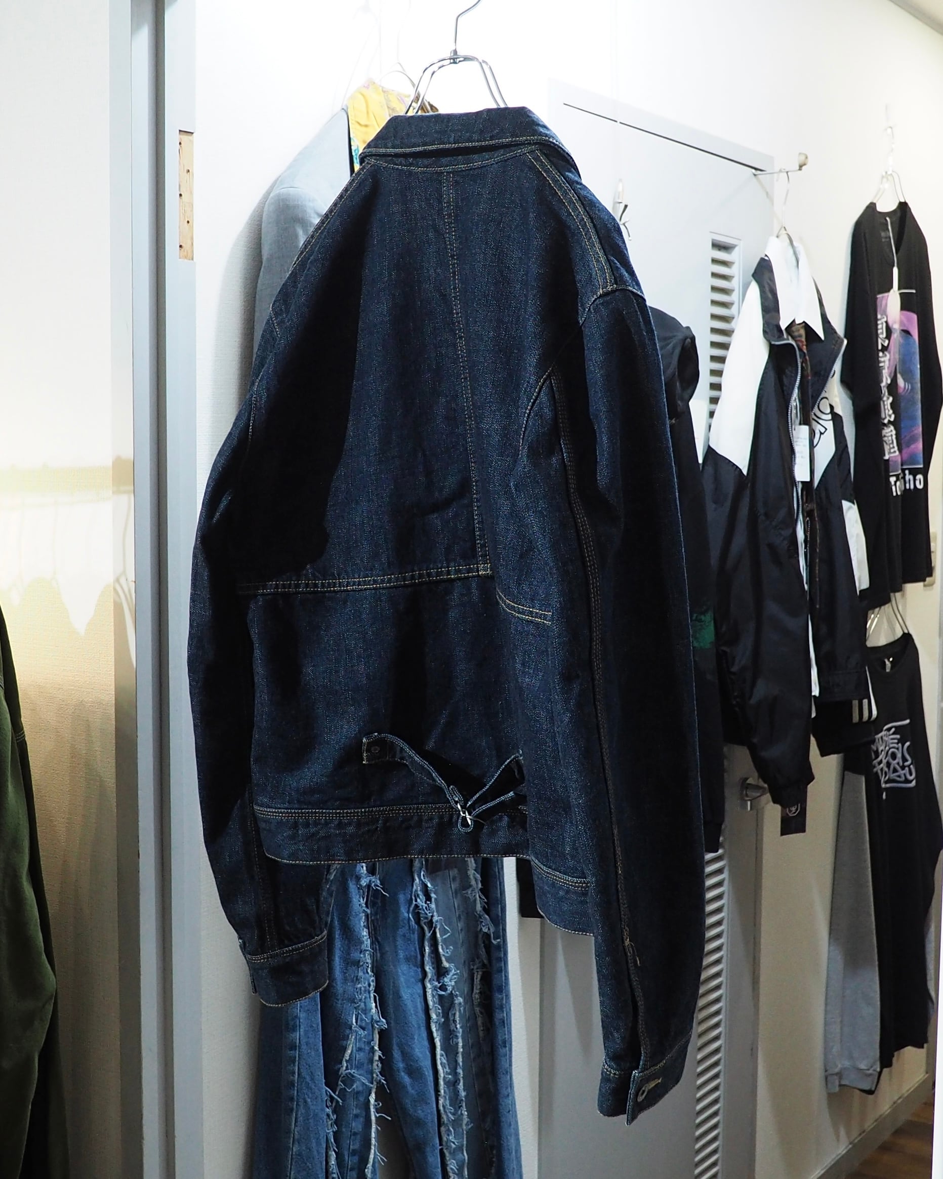" R.NEWBOLD " Dark Indigo × Silver Metal zip Denim Trucker jacket