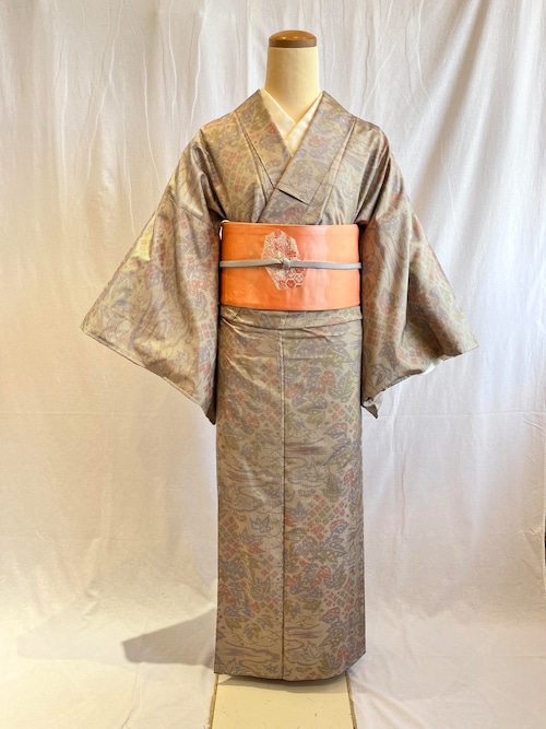 2202 大島紬 小紋 袷単品 Komon Kimono (lined kimono)