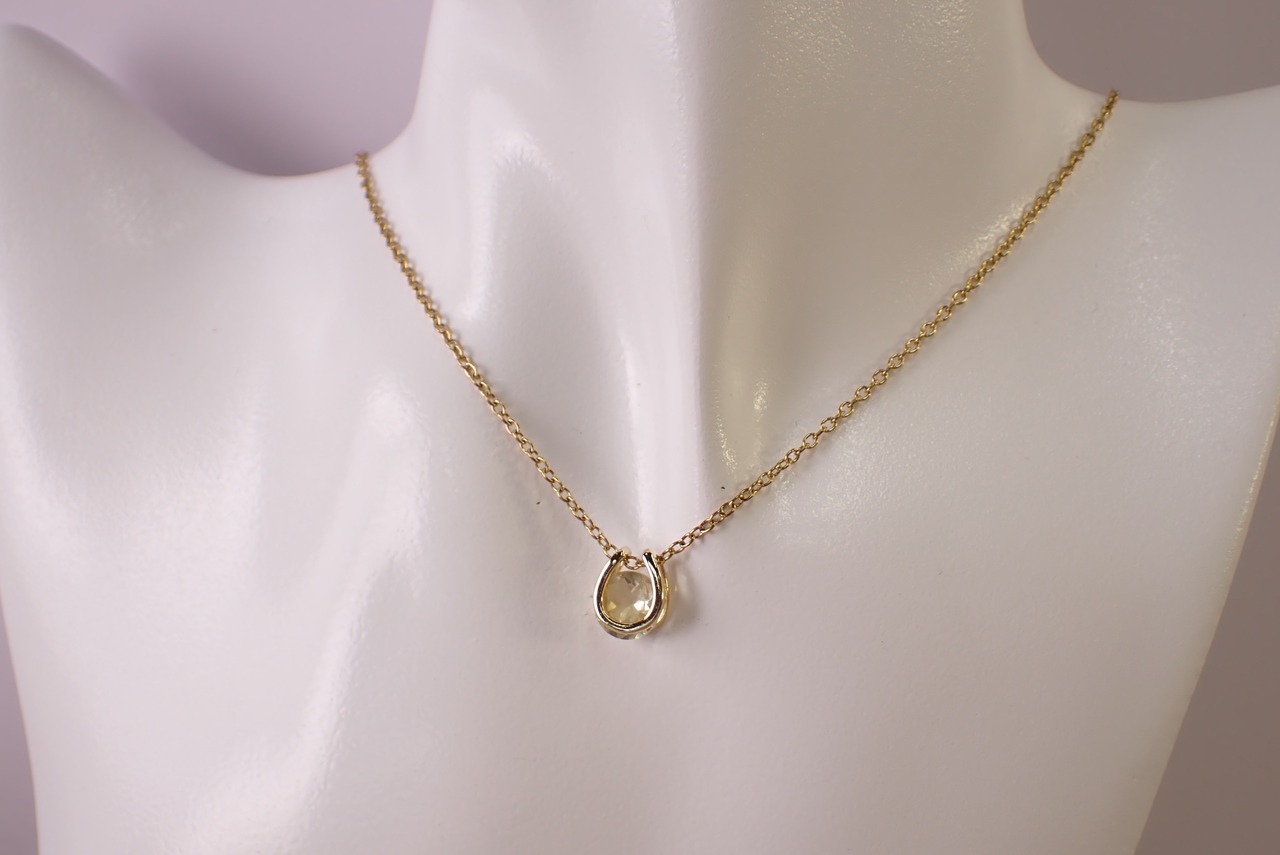 レモンクォーツネックレス　1.74ct [D12‐189]