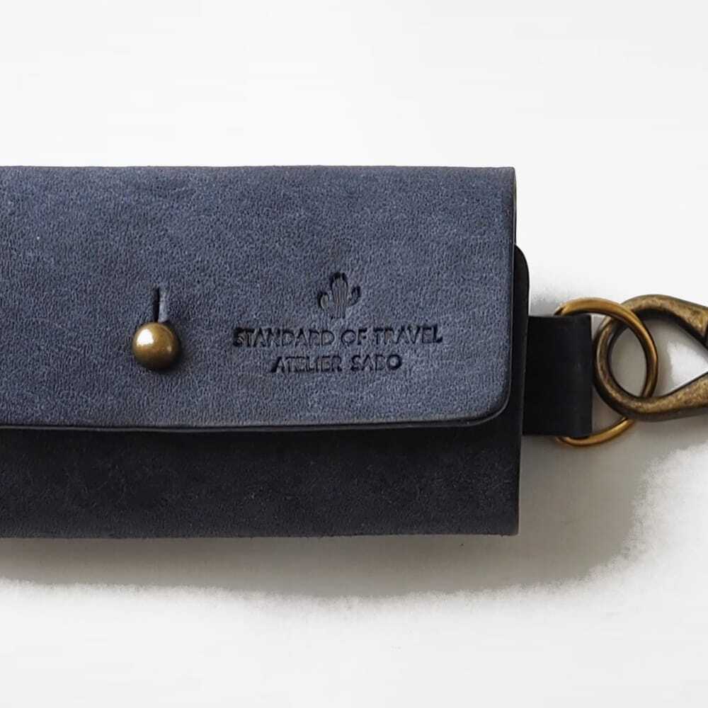 スマートキー用 キーケース【ネイビー】ぶら下げタイプ（在庫あり