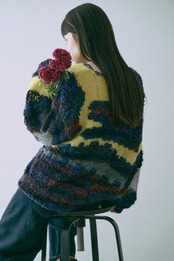 Gradient Mix Hand Intarsia Pullover Knit