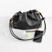 ロエベ フラメンコ パース ミディアム メローナパラム ブラック レザー ショルダーバッグ