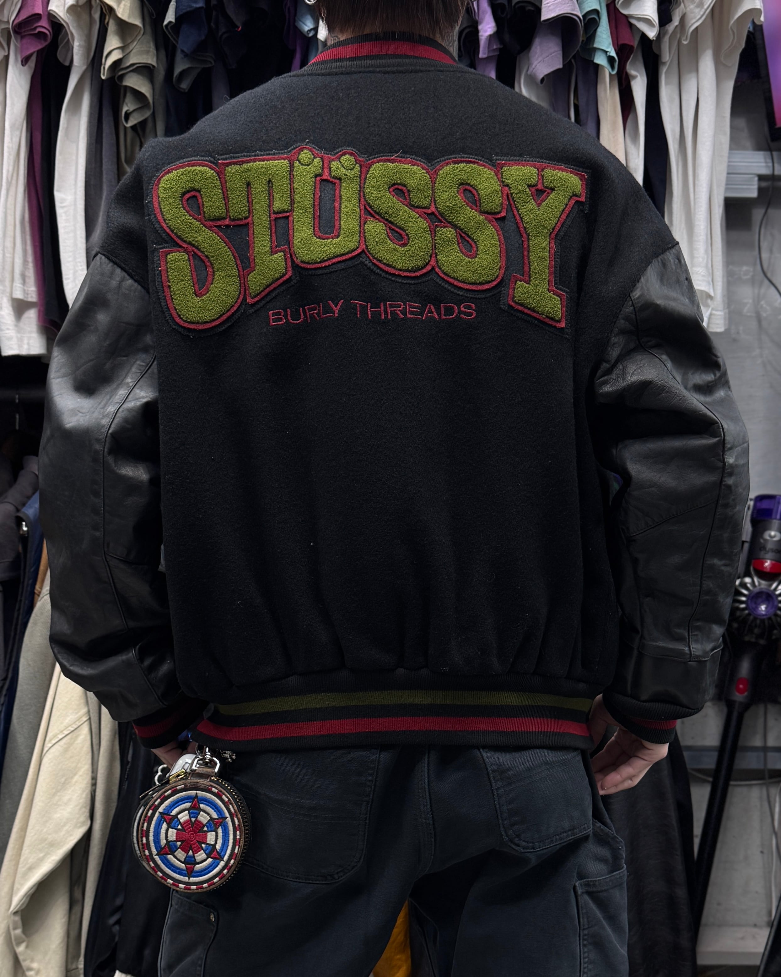 Special!!】90's old stussy Wool Varsity Jacket “©︎1991” “WORLD Special!!】90's old stussy Wool Varsity Jacket “©︎1991” “WORLD