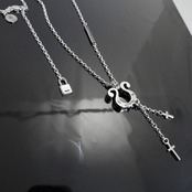 RHYTHMIC HORSESHOE LARGE with CROSSES NECKLACE #1 with GODSIZE® I.D. TAG / リズミックホースシュー・L ウィズ クロス #1ネックレス ゴッドサイズ® I.D.タグ