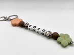 名前入り　キーホルダー　ハイビスカス　オレンジ