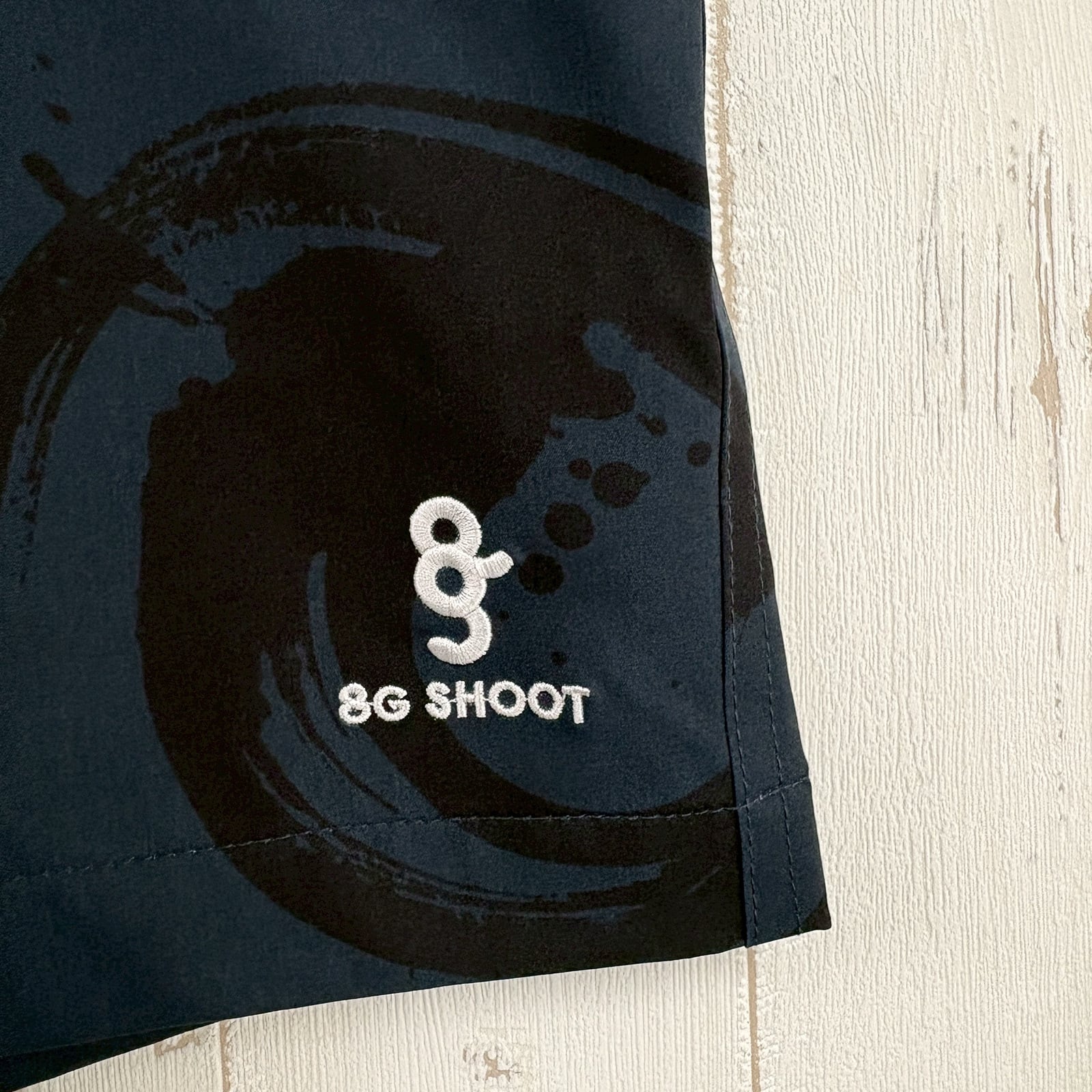 CALLIGRAPHY PATTERN SHORT PANTS -NAVY- | 8G SHOOT WEBSTORE