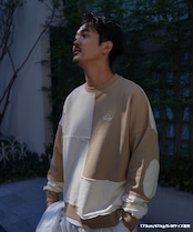 【#Re:room】COLOR PATCHWORK SWEAT BIG TRAINER［REC730］