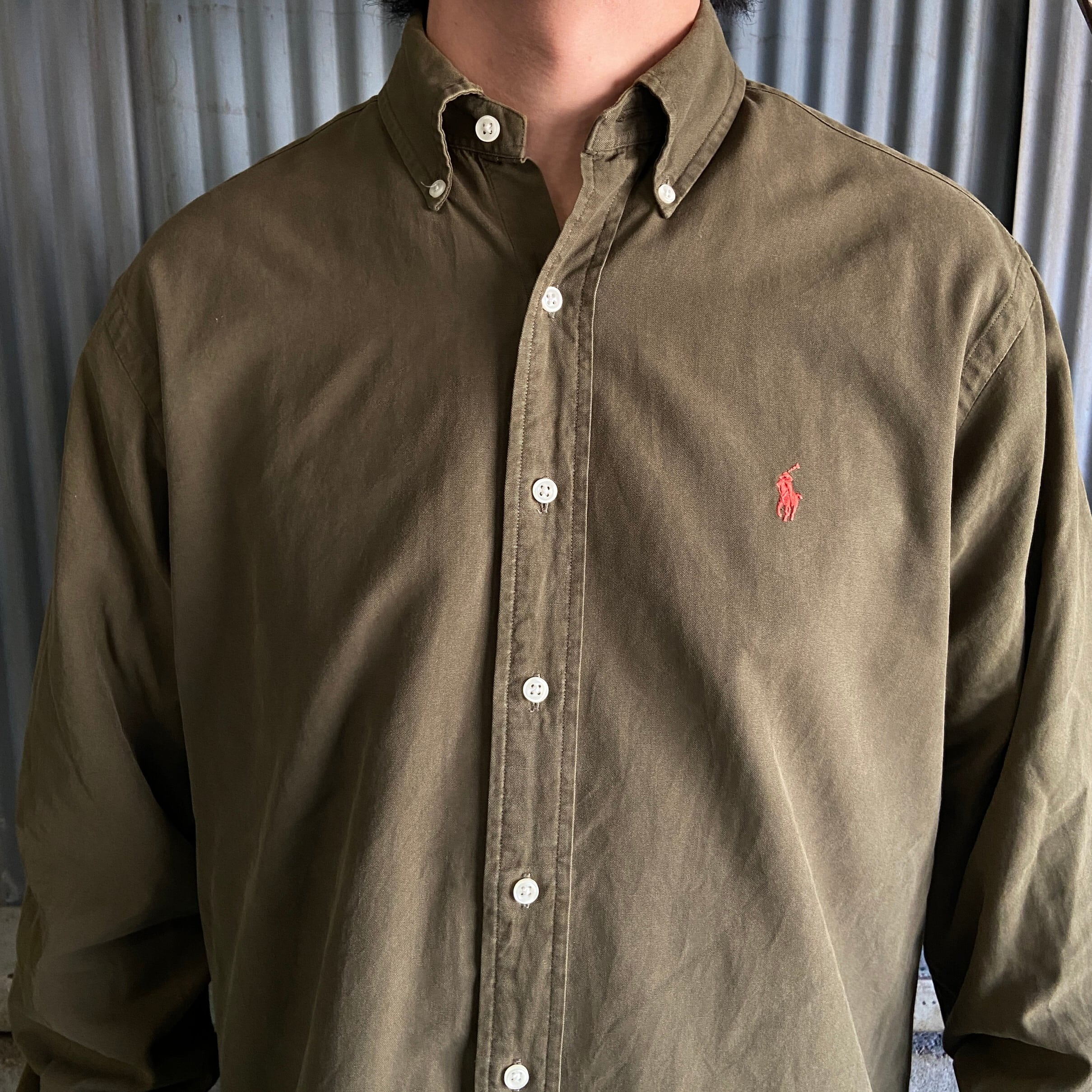 オールドラルフローレン CLASSIC FIT ボタンダウンシャツ メンズL 古着