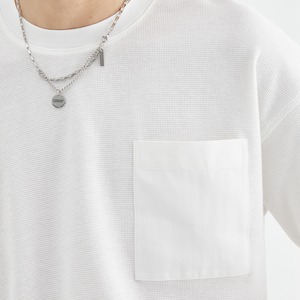 ポケット付きワッフルTシャツ　MT0110008