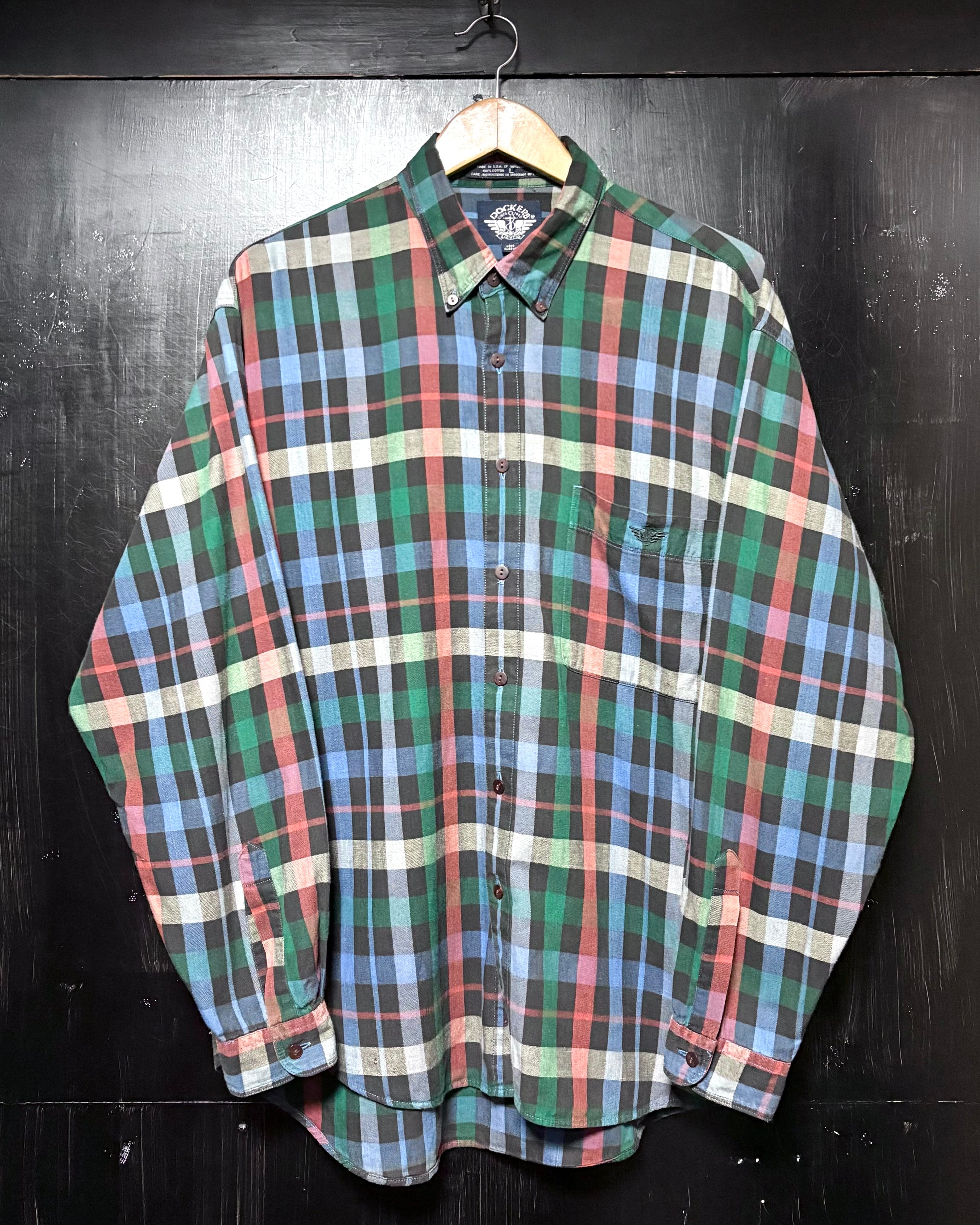 90s / Dockers (Levi's) Multi Color Plaid Button Down Shirts White
