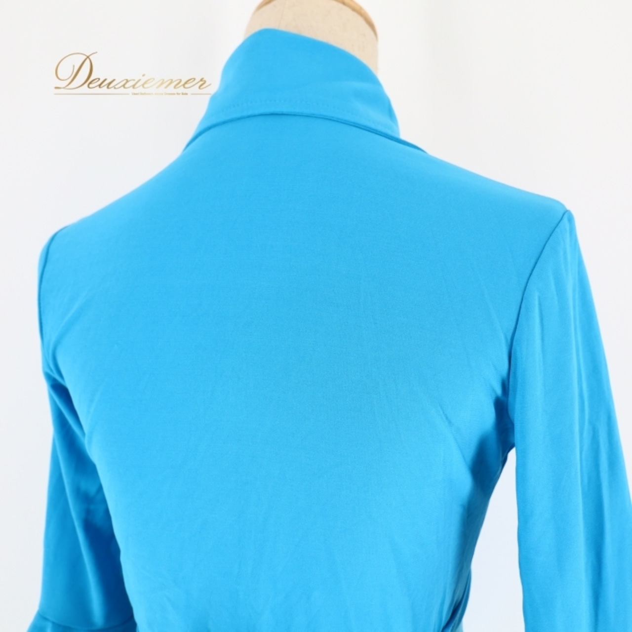 フラメンコ 衣装 トップス ブラウス ブルー系 イチオク 無地 シンプル 練習 レッスン 伸縮 ストレッチ 水色 ICHIOKU フリル ボランテ 長袖 鮮やか 華やか 襟 上品 かわいい イベント ステージ ダンス衣装