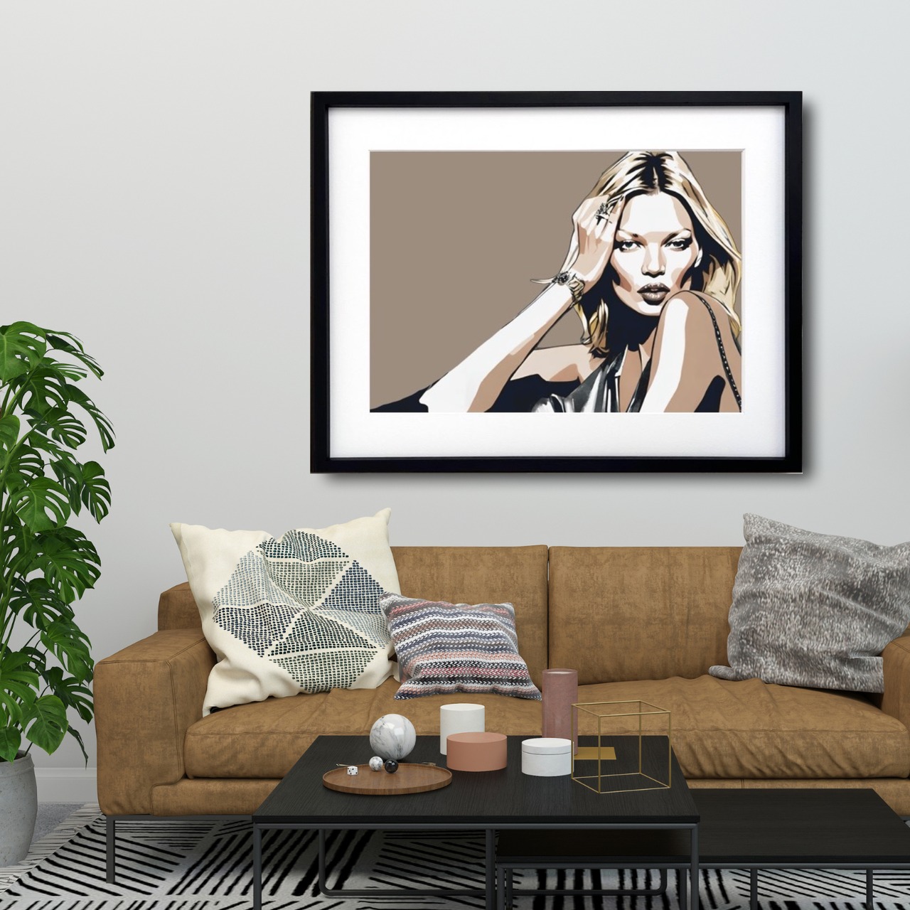 The One And Only｜ケイト・モスを描いたモードポップアートポスター｜個性と存在感を放つスタイリッシュなインテリアにA4ポスター