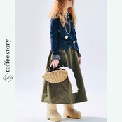 花をまとうネイビーフラワーカーディガン 《i0805》