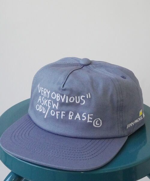 【JEAN-MICHEL BASQUIAT / ジャン-ミシェル バスキア 】”VERY OBVIOUS” BB CAP キャップ グレイッシュブルー BQ-BQ2306