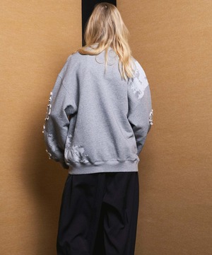 【26AW | MEN】MAISON SPECIAL メゾンスペシャル / フラワーパッチプライムオーバークルーネックスウェット  / 11262411703