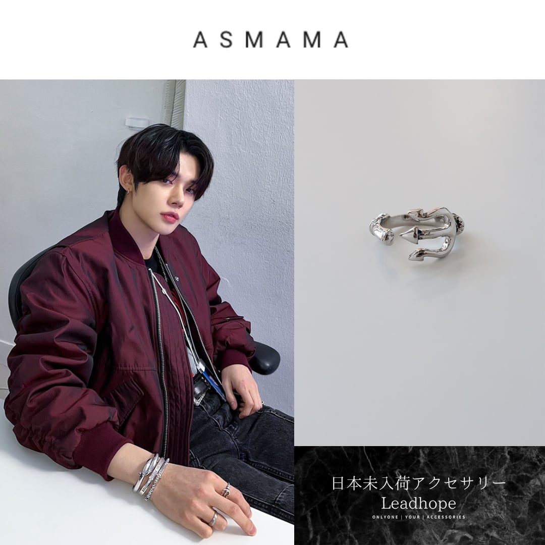 2color トリデントリング ASMAMA 正規品 TXT ヨンジュン 着用モデル 日本未入荷アクセサリー Leadhope