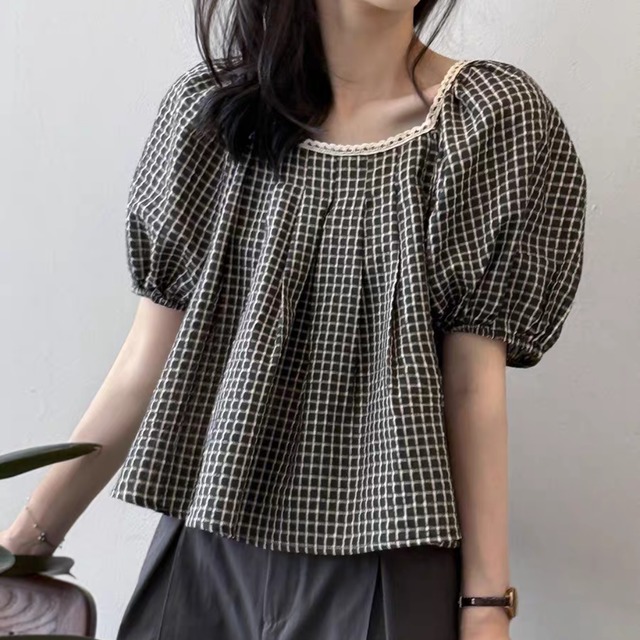 パフスリーブフレアトップ　0045