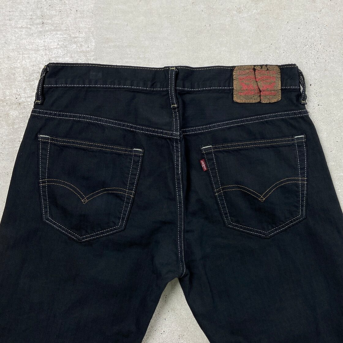 90s 米国製 リーバイス 501 サークルR 後染め 黒 W32 USA製 Levi