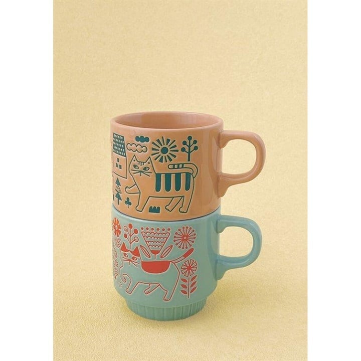 おさんぽマグ ネコマグカップ ー宇宙 Spaceー 容量 約310ml（満水時